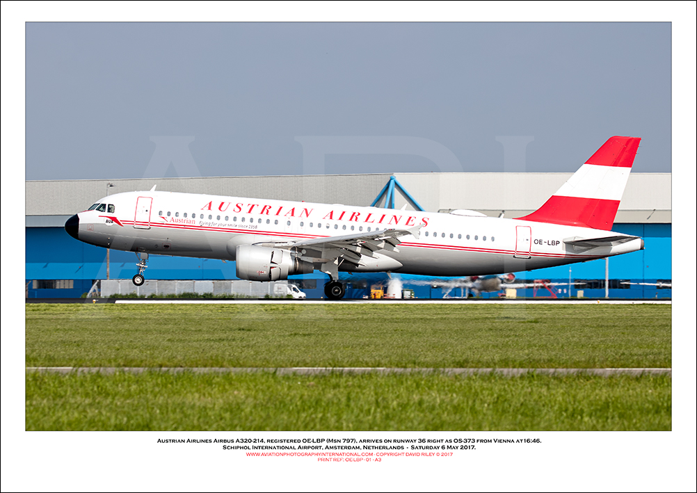 OE-LBP- Austrian Airbus A320-214  (Msn 797) - 01