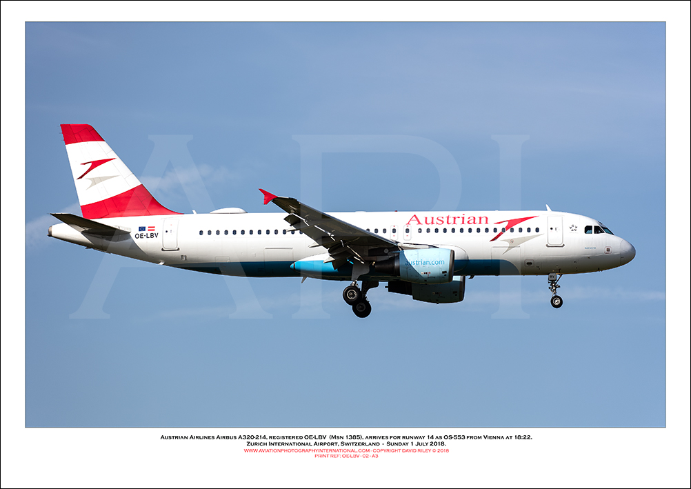 OE-LBV- Austrian Airbus A320-214  (Msn 1385) - 02