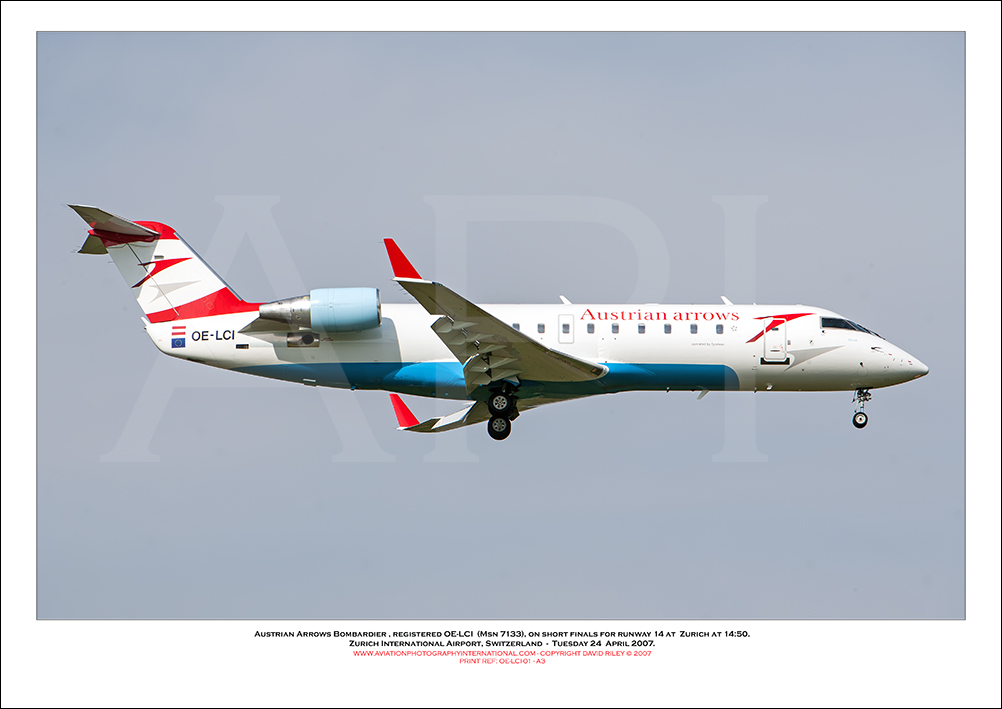 OE-LCI- Austrian Arrows  Canadair CRJ-200 LR  (Msn 17133) - 01