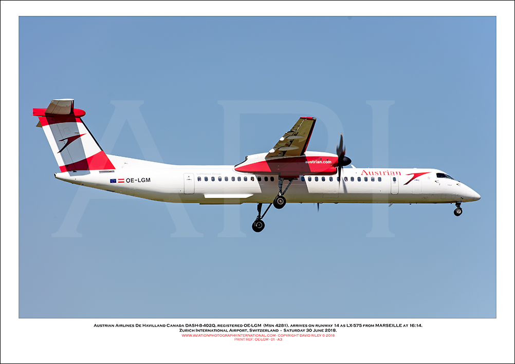 OE-LGM - Austrian Airlines De Havilland Canada DASH-8-402Q,  (Msn 4281) - 01