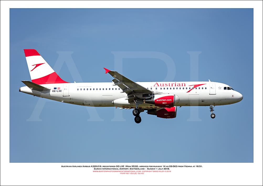 OE-LXE- Austrian Airbus A320-216  (Msn 3532) - 01
