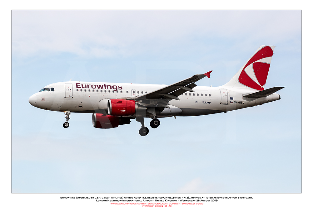 OK-REQ - Eurowings (Operated by CSA- Czech Airlines) Airbus A319-112,   (Msn 4713) - 01