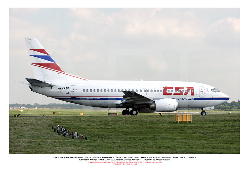 OK-WGD - CSA Czech Airlines Boeing 737-59D (Msn 25065 Ln 2028) - 01