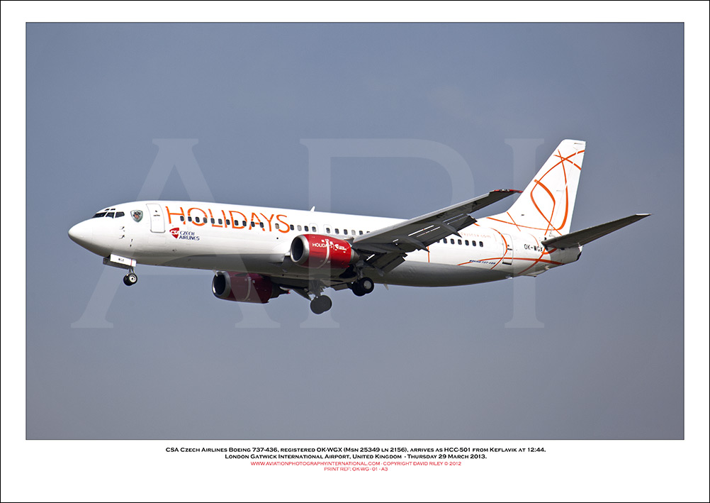 OK-WGX - CSA Czech Airlines Boeing 737-436 (Msn 25349 ln 2156) - 01