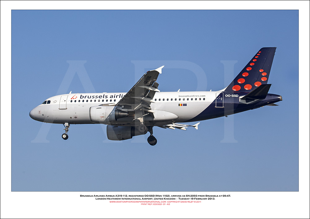 OO-SSD - Brussels Airlines Airbus A319-112  (Msn 1102) - 01
