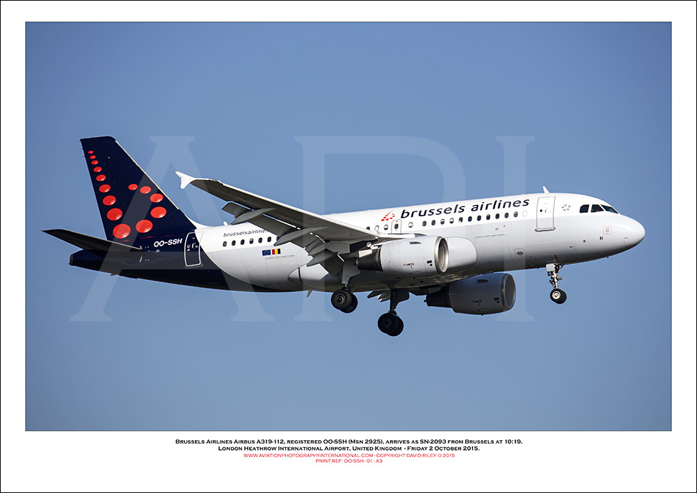 OO-SSH - Brussels Airlines Airbus A319-112  (Msn 2925) - 01