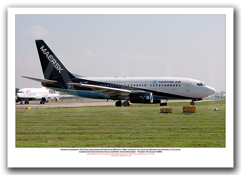OY-MRI- Maersk Air Boeing 737-7L9 (Msn 28014 Ln 766) - 01