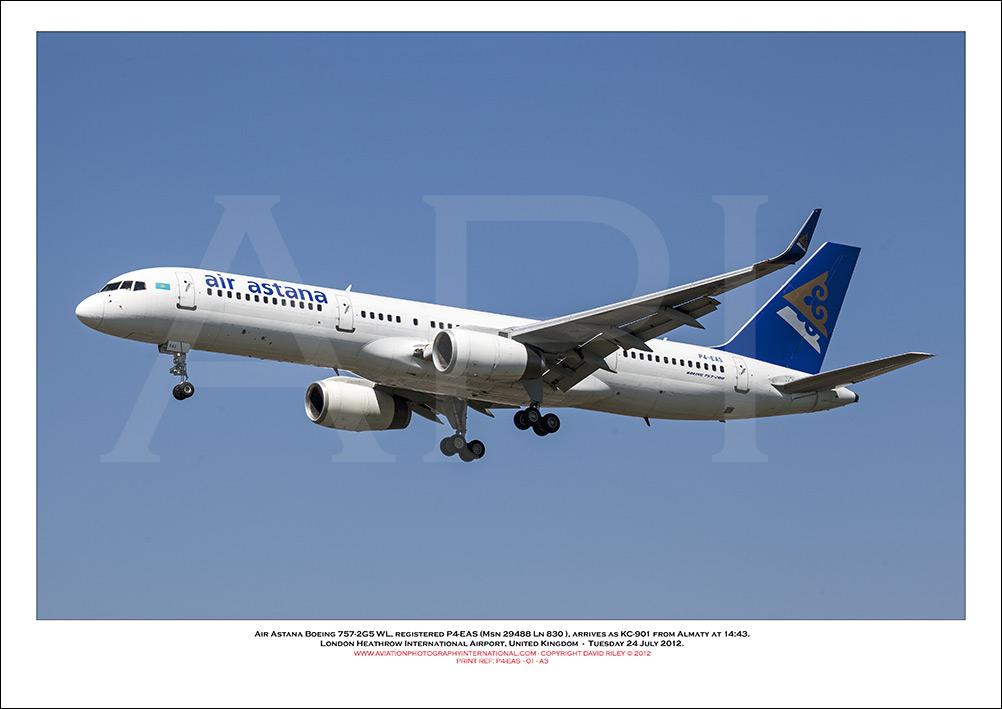 P4-EAS - Air Astana Boeing 757-2G5 WL (Msn 29488 Ln 830 - 01