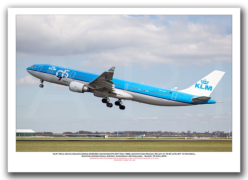 PH-AKF - KLM - Royal Dutch Airlines Airbus A330-303  (Msn 1580) - 01