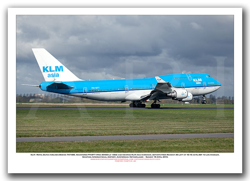 PH-BFY -  KLM - Royal Dutch Airlines Boeing 747-406M (Msn 30455 Ln 1302) - 01