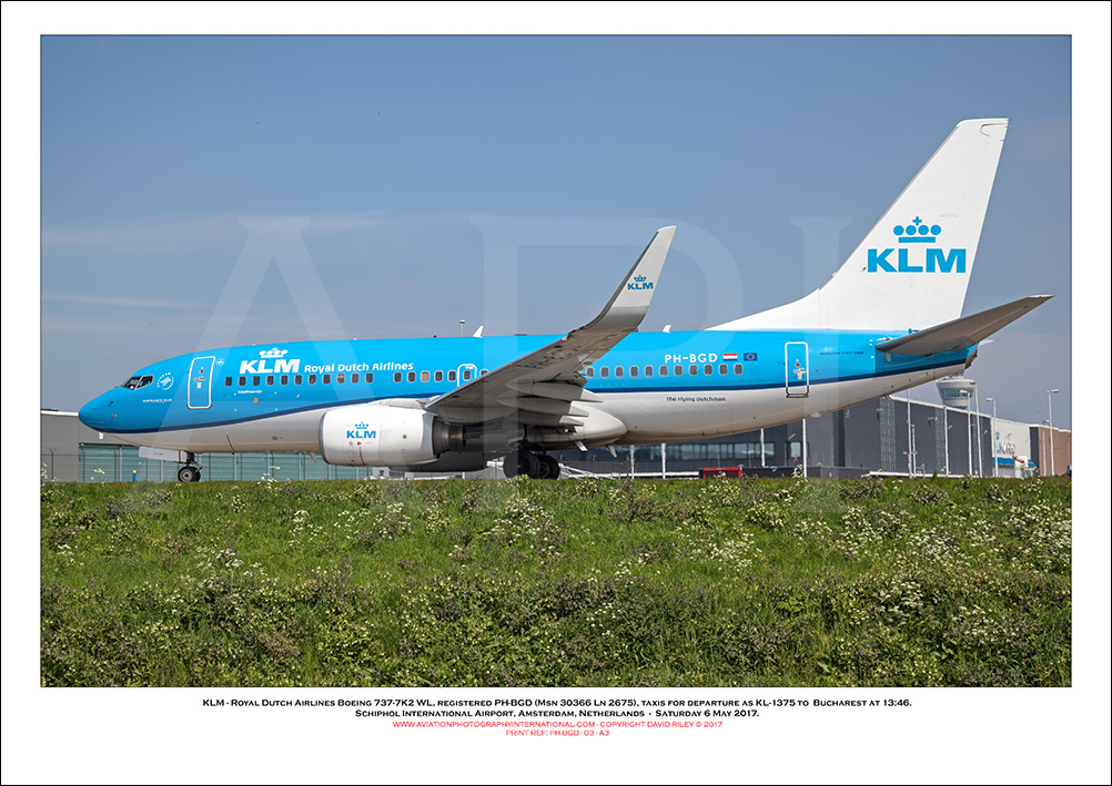 PH-BGD -  KLM - Royal Dutch Airlines Boeing 737-7K2 WL (Msn 30366 Ln 2675) - 03