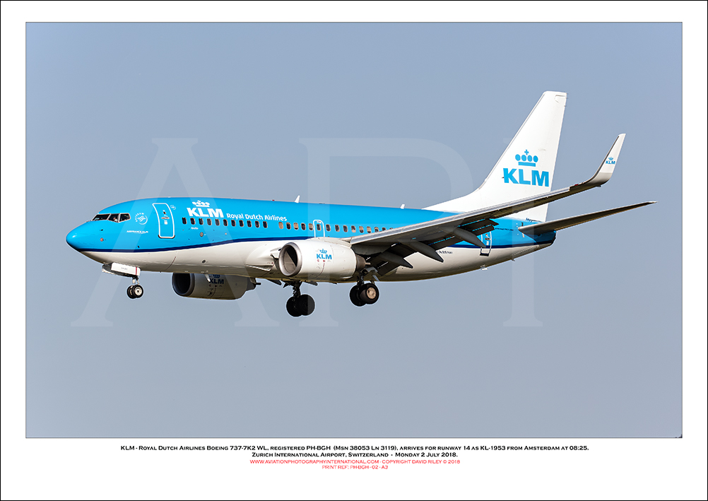 PH-BGH -  KLM - Royal Dutch Airlines Boeing 737-7K2 WL (Msn 38053 Ln 3119) - 02