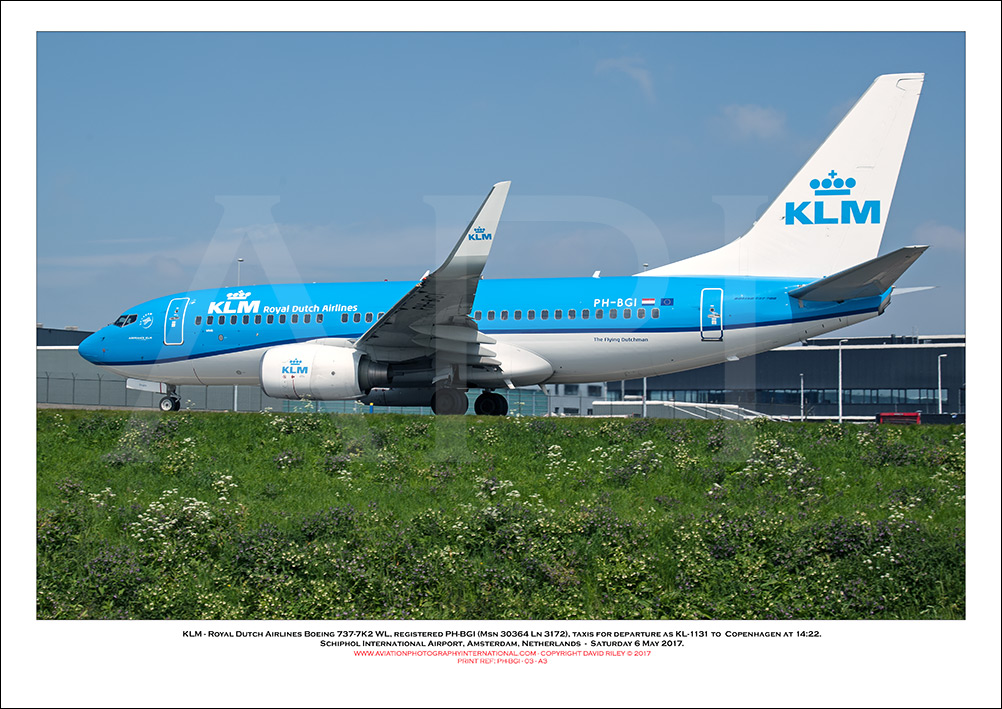 PH-BGI -  KLM - Royal Dutch Airlines Boeing 737-7K2 WL (Msn 30364 Ln 3172) - 03