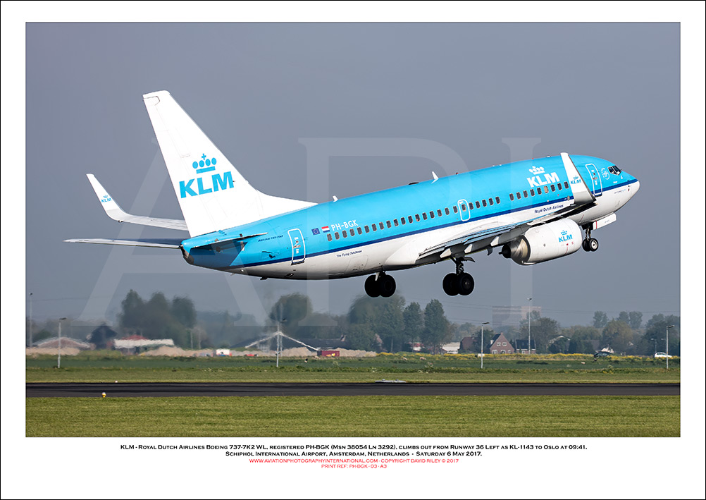 PH-BGK -  KLM - Royal Dutch Airlines Boeing 737-7K2 WL (Msn 38054 Ln 3292) - 03