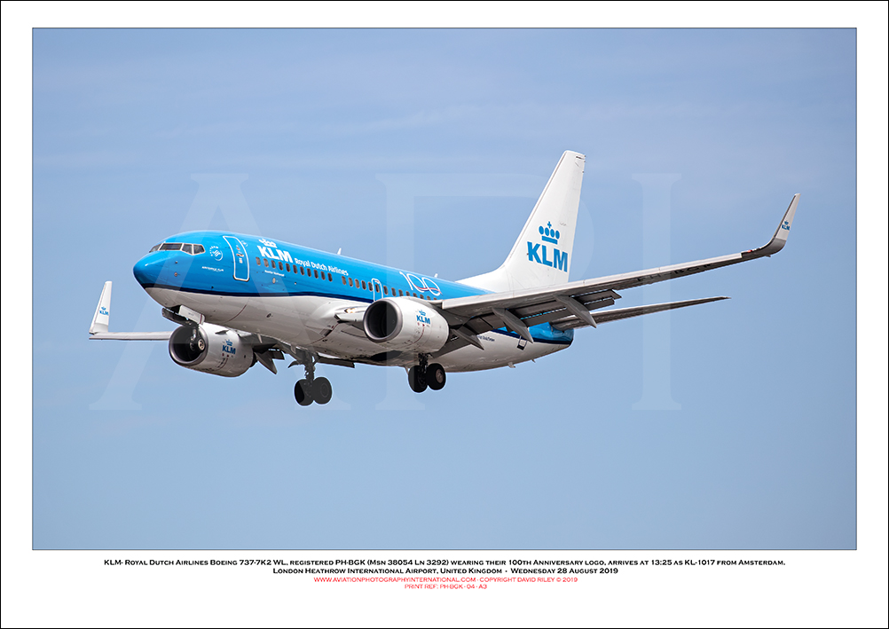 PH-BGK -  KLM - Royal Dutch Airlines Boeing 737-7K2 WL (Msn 38054 Ln 3292) - 04