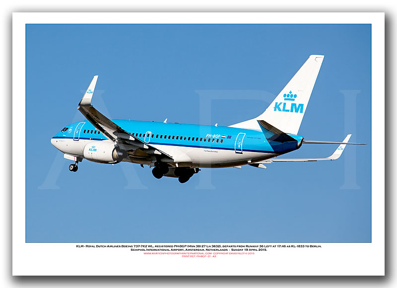PH-BGP -  KLM - Royal Dutch Airlines Boeing 737-7K2 WL (Msn 38127 Ln 3632) - 01