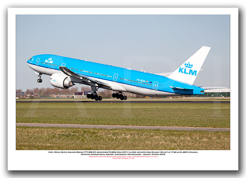 PH-BQA -  KLM - Royal Dutch Airlines Boeing 777-206 ER (Msn 33711 Ln 454) - 01