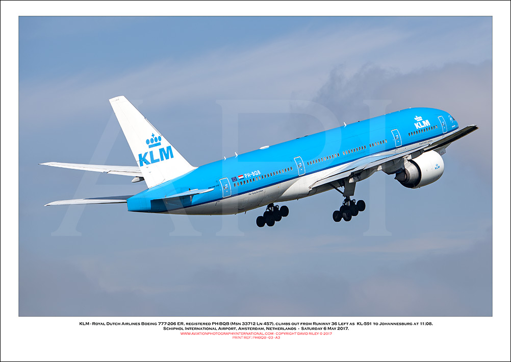 PH-BQB -  KLM - Royal Dutch Airlines Boeing 777-206 ER (Msn 33712 Ln 457) - 03