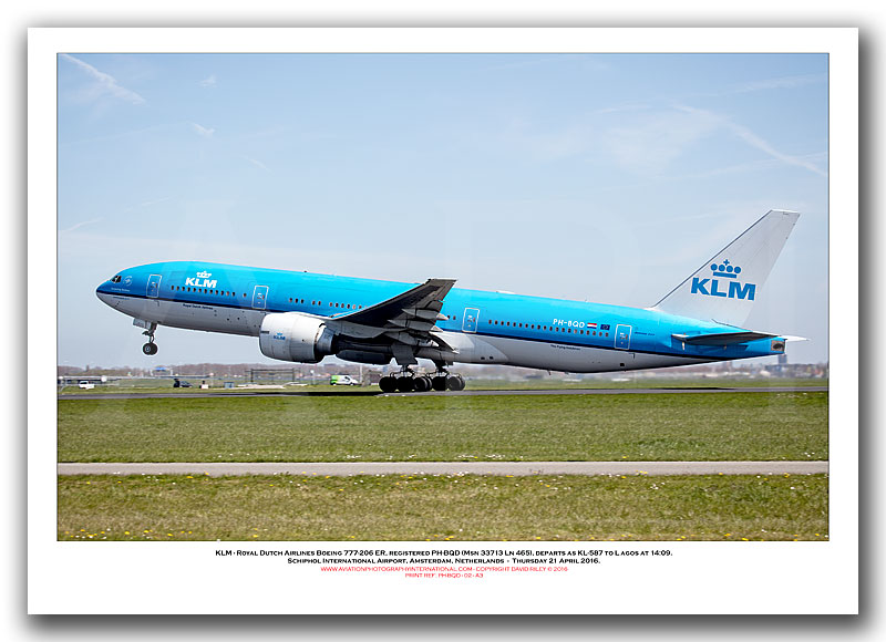 PH-BQD -  KLM - Royal Dutch Airlines Boeing 777-206 ER (Msn 33713 Ln 465) - 02