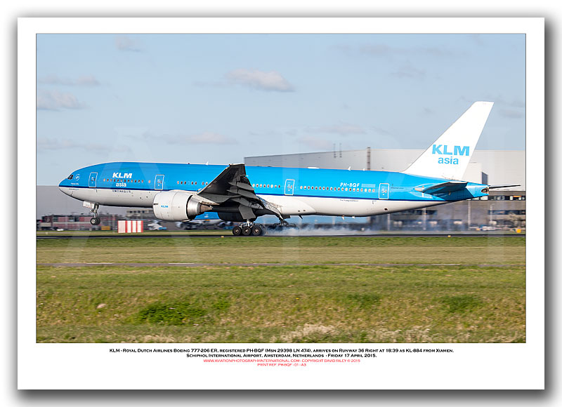 PH-BQF -  KLM - Royal Dutch Airlines Boeing 777-206 ER (Msn 29398 Ln 474) - 01