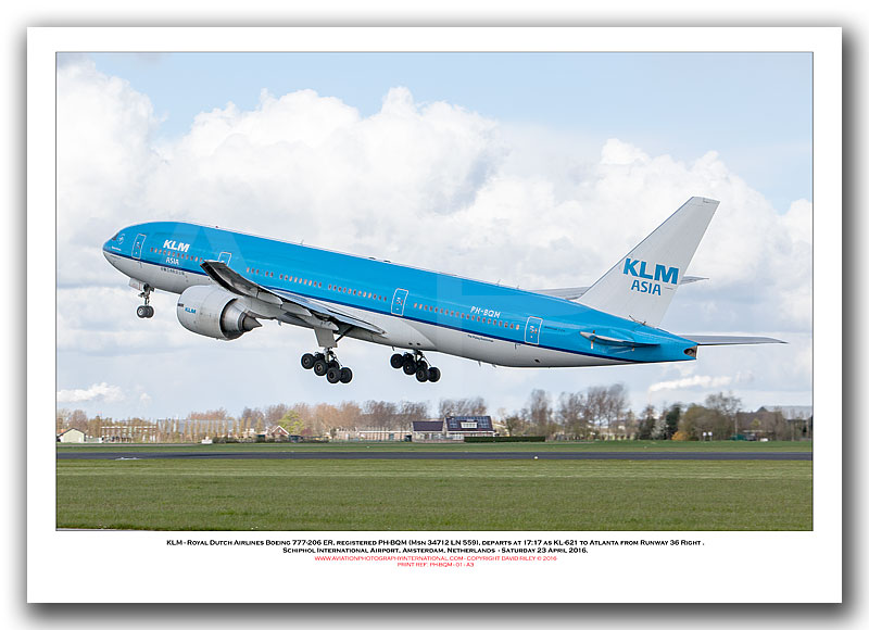 PH-BQM -  KLM - Royal Dutch Airlines Boeing 777-206 ER (Msn 34712 Ln 559 ) - 01