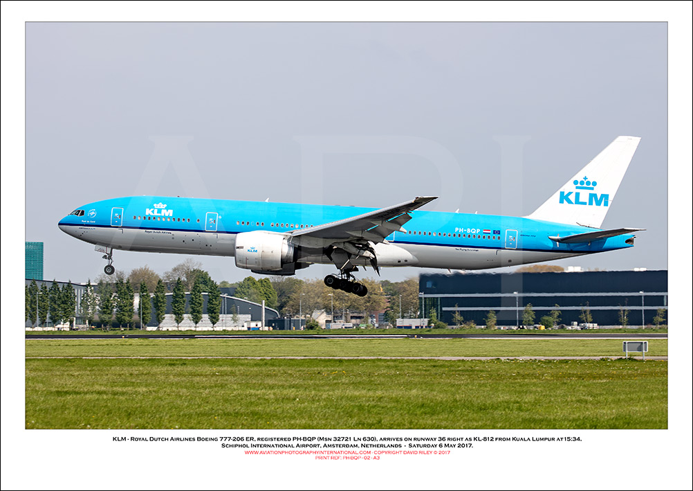 PH-BQP -  KLM - Royal Dutch Airlines Boeing 777-206 ER (Msn 32721 Ln 630) - 02