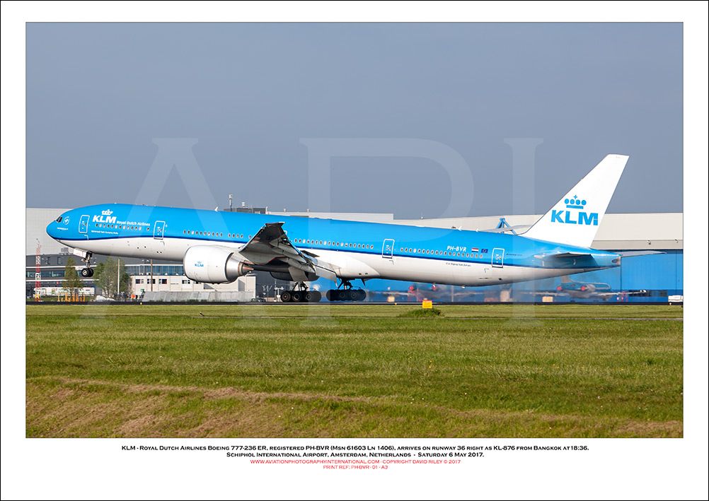 PH-BVR -  KLM - Royal Dutch Airlines Boeing 777-306 ER (Msn  61603 Ln 1406) - 01