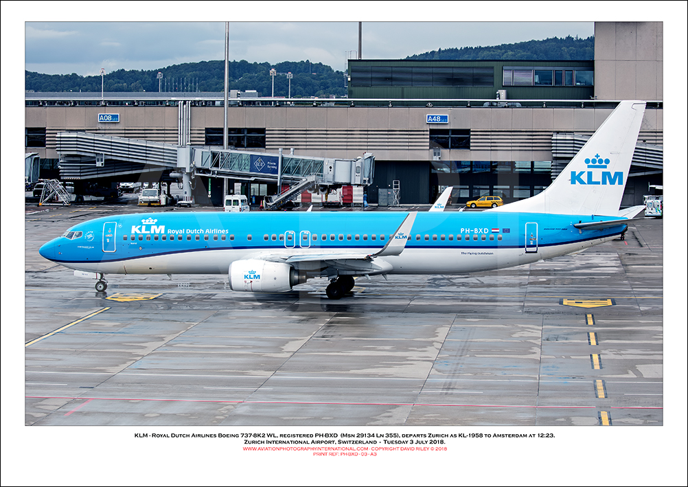 PH-BXD -  KLM - Royal Dutch Airlines Boeing 737-8K2 WL (Msn 29134 Ln 355) - 03