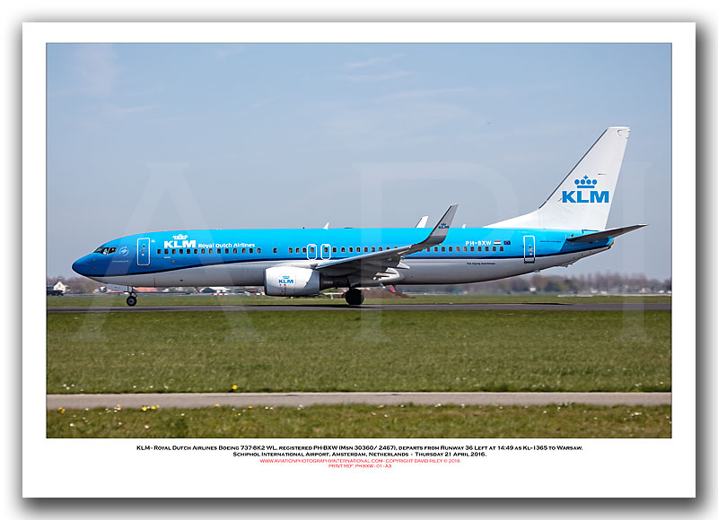PH-BXW -  KLM - Royal Dutch Airlines Boeing 737-8K2 WL (Msn 30360 Ln 2467) - 01