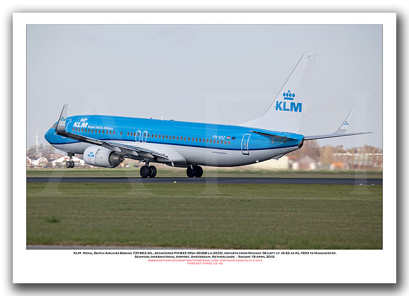 PH-BXZ -  KLM - Royal Dutch Airlines Boeing 737-8K2 WL (Msn 30368 Ln 2533) - 02