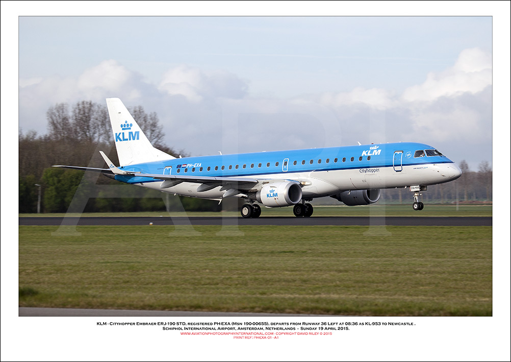 PH-EXA - KLM Cityhopper Embraer ERJ -190 STD (Msn  190-00655) - 01