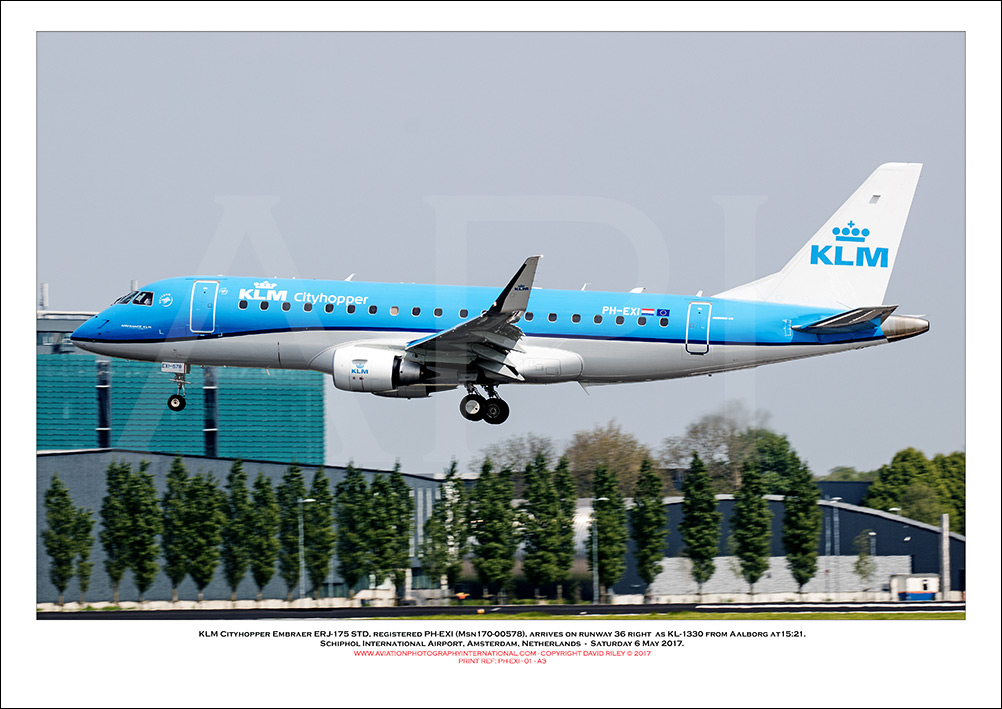 PH-EXI - KLM Cityhopper Embraer ERJ -175 STD (Msn 170-00578) - 01