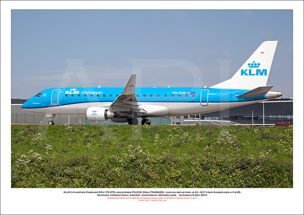 PH-EXK - KLM Cityhopper Embraer ERJ -175 STD (Msn 170-00629) - 02