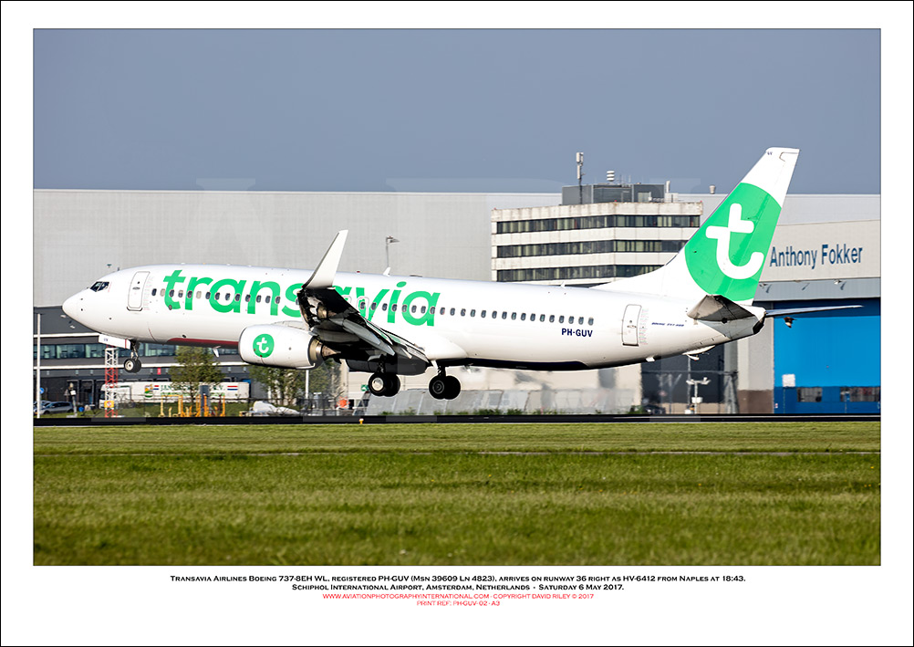 PH-GUV - Transavia Airlines Boeing 737-8EH WL  (Msn 39609 Ln 4283) - 02