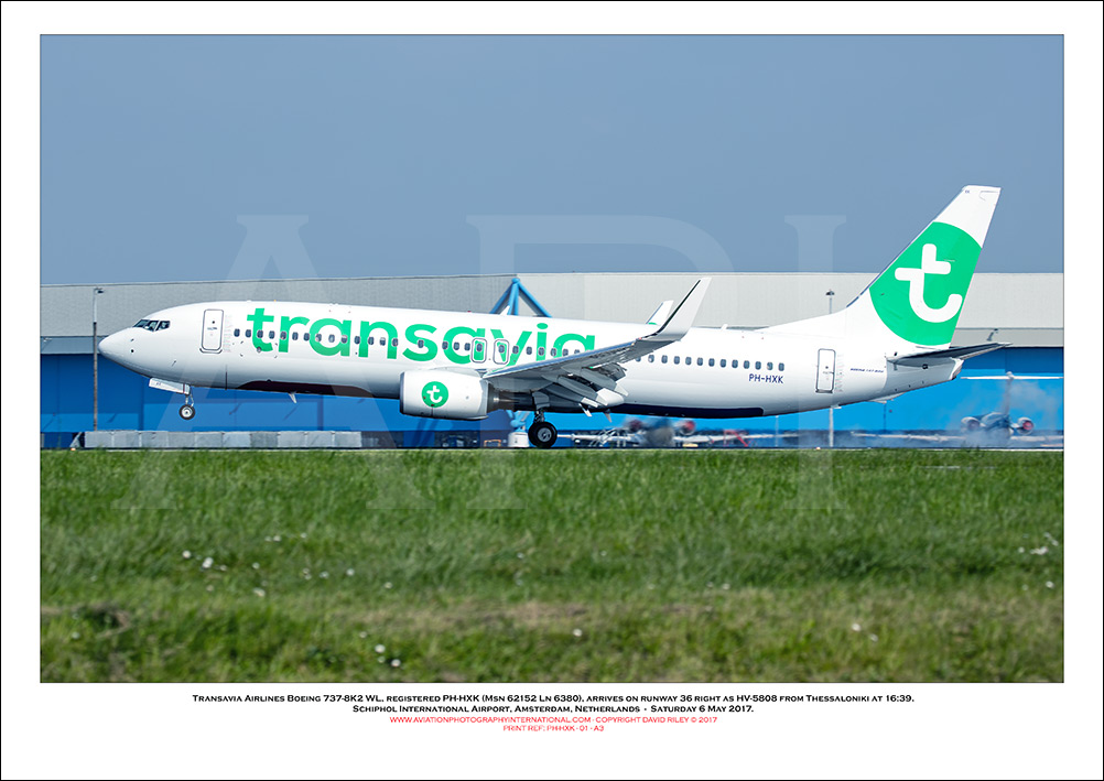 PH-HXK - Transavia Airlines Boeing 737-8K2 WL  (Msn 62152 Ln 6380) - 01