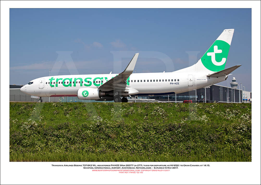 PH-HZE - Transavia Airlines Boeing 737-8K2 WL  (Msn 28377 Ln  277) - 02
