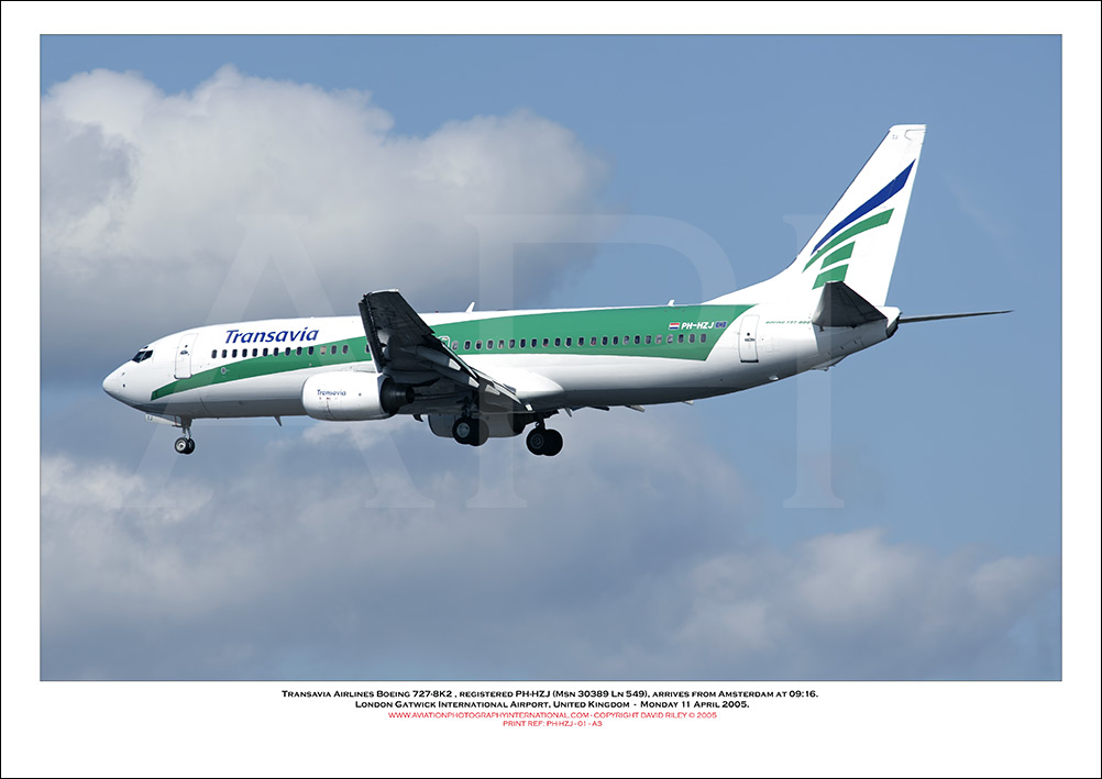 PH-HZJ - Transavia Airlines Boeing 737-8K2  (Msn 30389 Ln 549) - 01