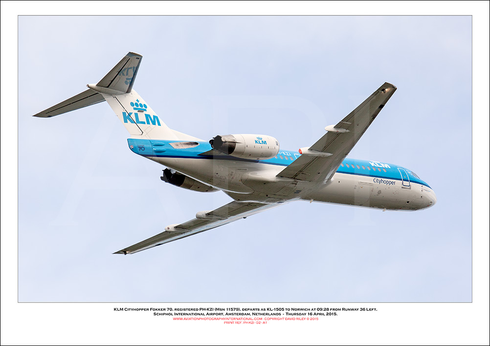 PH-KZI - KLM Cityhopper Fokker 70 (Msn 11579) - 02
