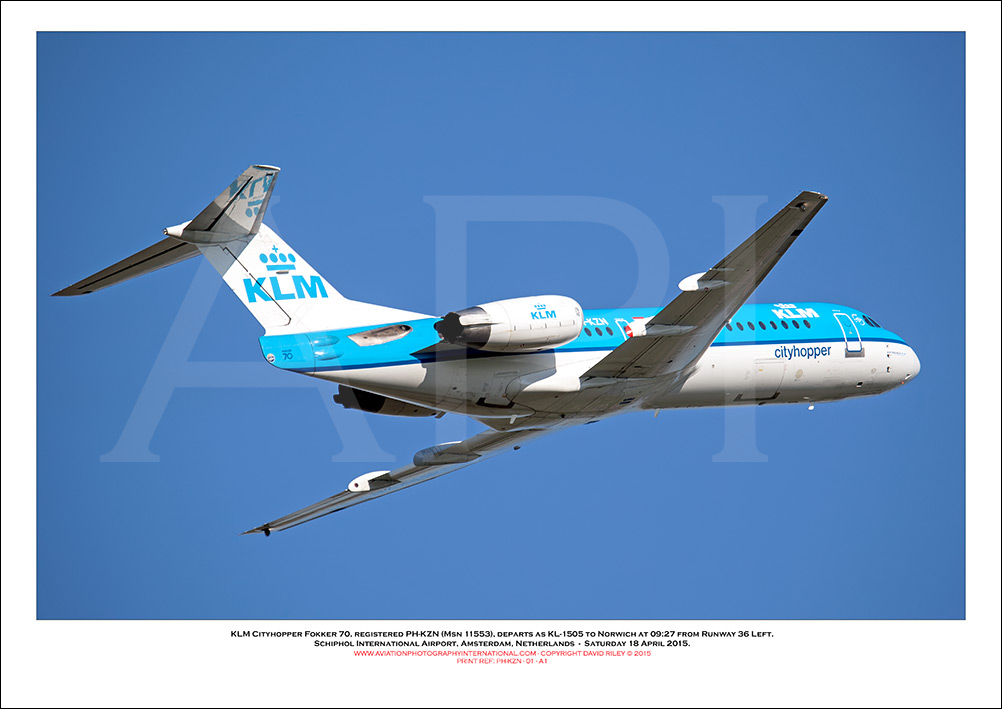 PH-KZN - KLM Cityhopper Fokker 70 (Msn 11553) - 01