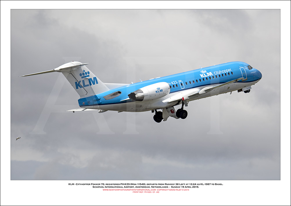 PH-KZS - KLM Cityhopper Fokker 70 (Msn 11540) - 01
