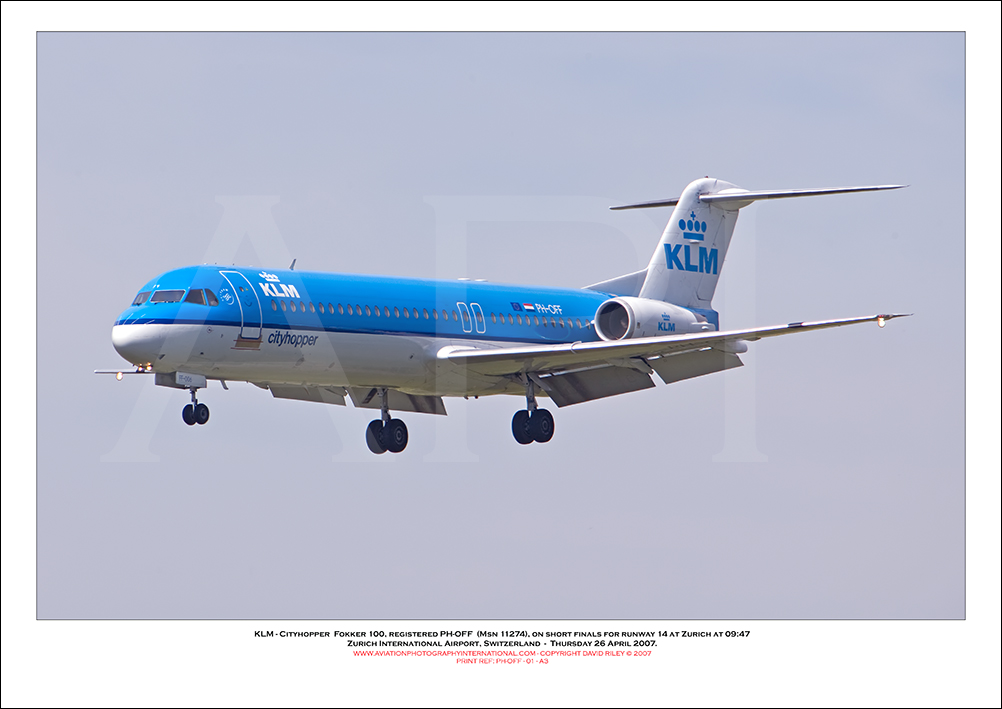 PH-OFF - KLM Cityhopper Fokker 100 (Msn 11274) - 01