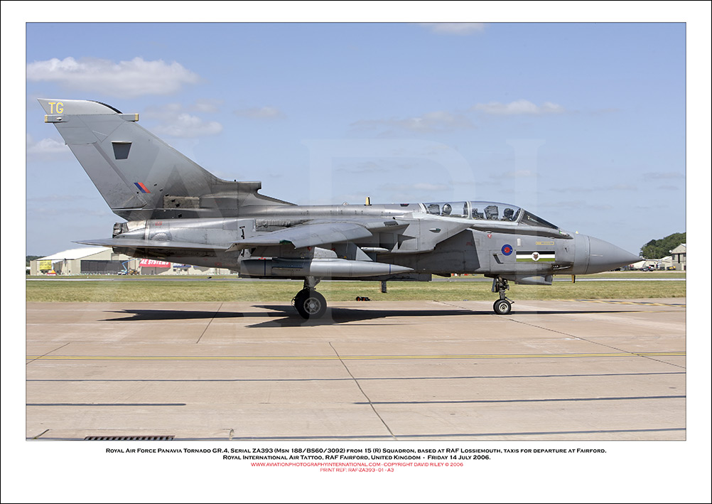 RAF-ZA393 - Royal Air Force Panavia Tornado GR.4  (Msn 188/BS60/3092)  - 01