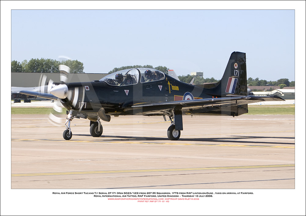 RAF-ZF171 - Royal Air Force Short Tucano T.1 (Msn SO23/123) - 01