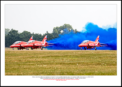 REDS -The Royal Air Force�s Red Arrows about to takeoff for their display at RIAT 2018 - 04
