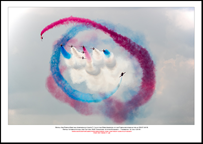 REDS -The Royal Air Force�s Red Arrows in the  Tornado formation at RIAT 2018 - 17