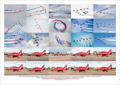 REDS -Squadron Leader Martin Pert leads in the team�s nine Hawk T.1�s after a rehearsal - 19
