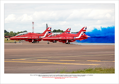 REDS - Red Arrows about to takeoff for a display rehearsal at the Royal International Air Tattoo - 20