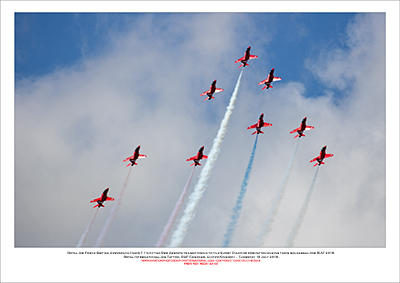 REDS - Royal Air Force Red Arrows transitioning to the Short Diamond formation at RIAT 2019 - 22