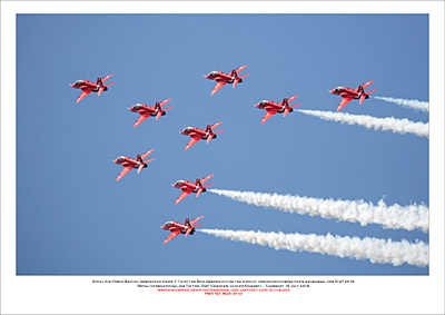 REDS - Royal Air Force Red Arrows flying the Apollo formation at RIAT 2019 - 25