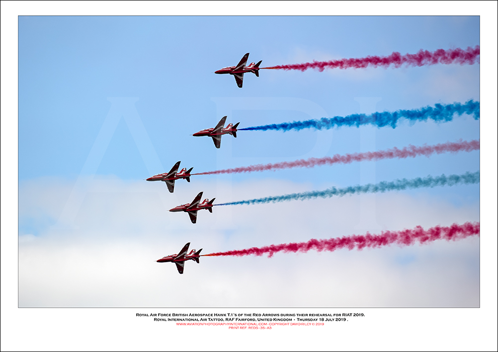REDS - Royal Air Force Red Arrows during their rehearsal for RIAT 2019 - 35
